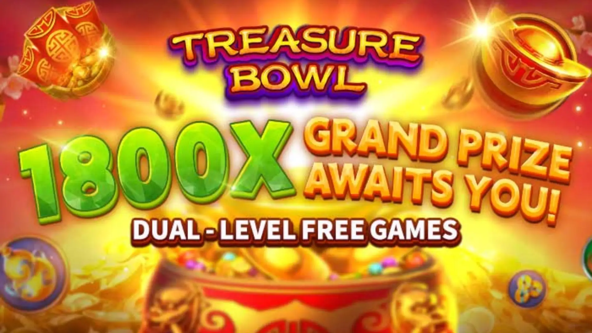 Multiplicadores Treasure Bowl 11kk - 7777x Máximo com Tigela Dourada